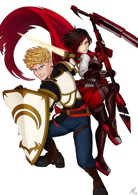 rwby john|rwby jaune and emerald.